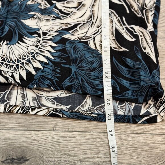 Vintage Ocean Current Hawaiian Shirt Mens Size L Tropical Floral Leaf Button Up - Picture 10 of 12